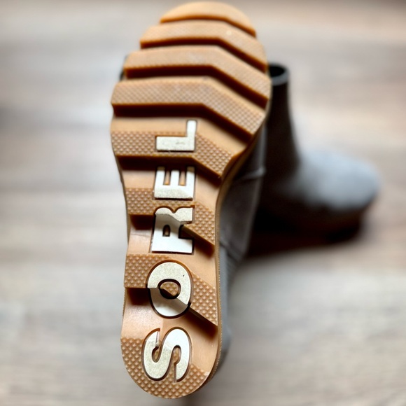 SOREL Women’s Gray Suede Leather Wedge Booties, 8.5 - Picture 7 of 8